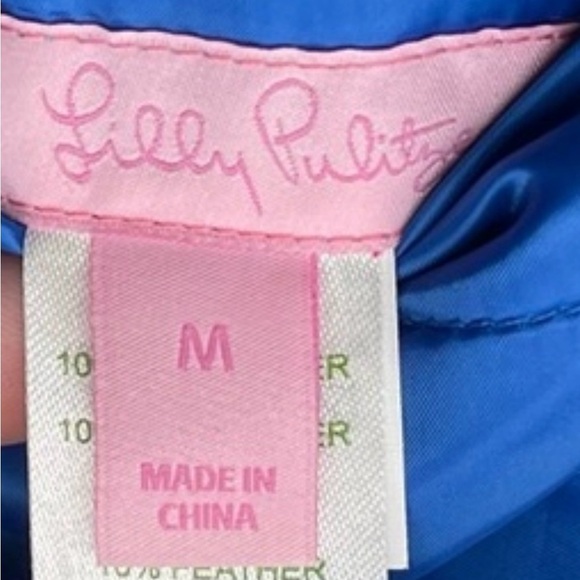Lilly Pulitzer Lilah Reversible PufferJacket in Fishing for Compliments Size Med - Picture 3 of 3
